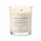 Scent & Light - Classic Scented Candle Jasmine & Musk 170g – Soy Candle with Wooden Lid