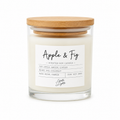 Scent & Light - Classic Scented Candle Apple & Fig 170g – Soy Candle with Wooden Lid