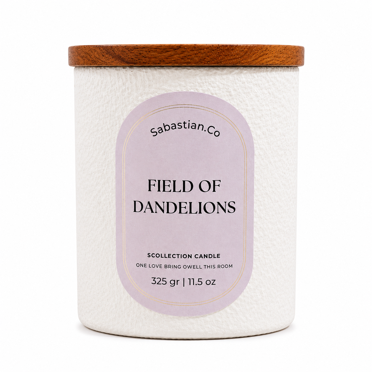 Sabastian.Co SCOLLECTION Field of Dandelions Candle 325g – Handmade Soy Scented Candle