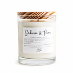 Scent & Light - Classic Scented Candle Sakura & Pear 170g – Soy Candle with Wooden Lid