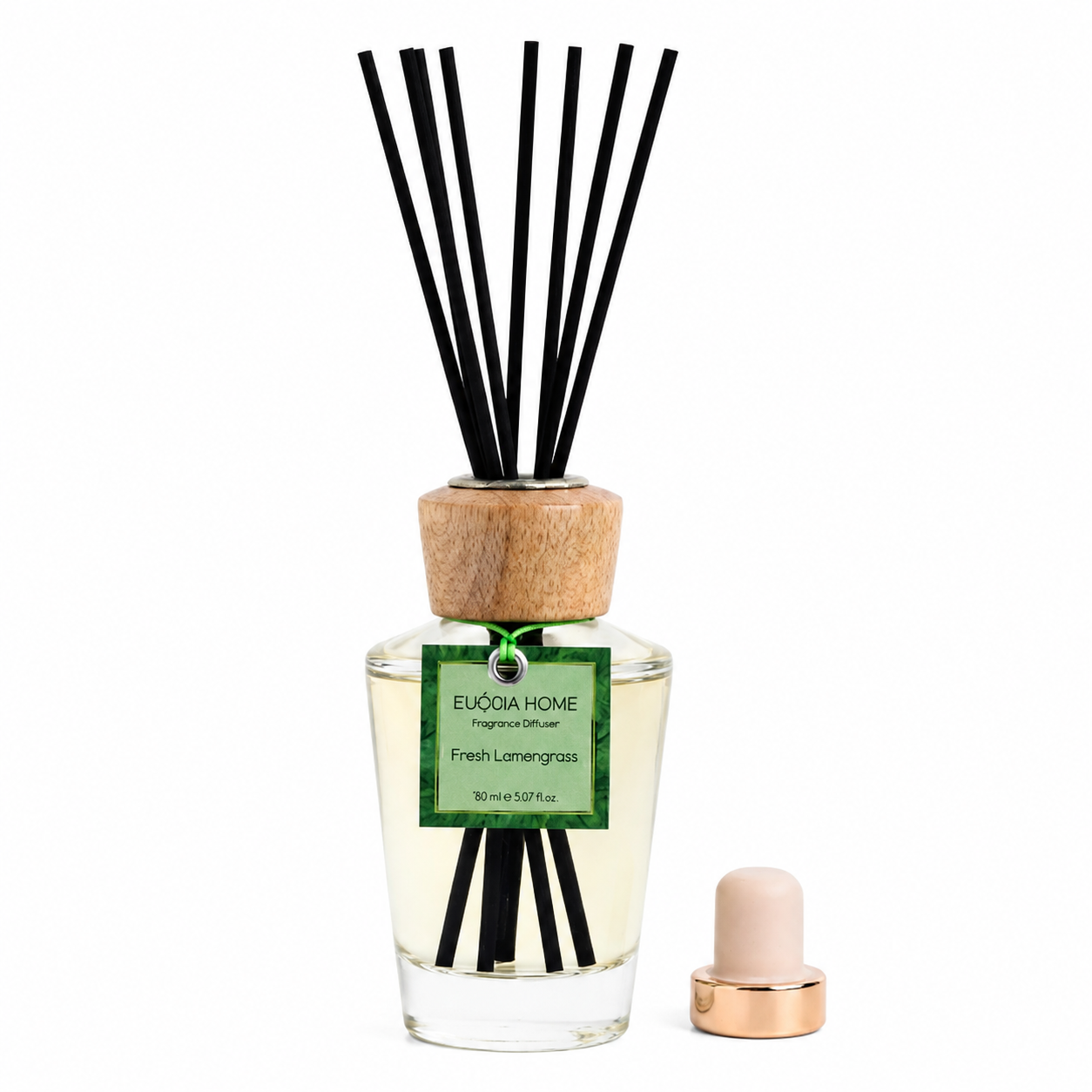 Euodia Home Fresh Lemongrass Fragrance Diffuser 150ml – Aromatherapy Reed Diffuser