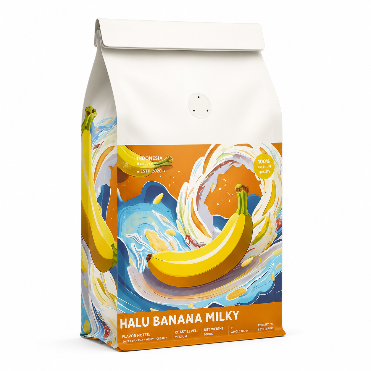 Halu Banana Milky Arabica Coffee 200g - Fine Grind