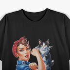 Funny Vintage Childless Cat Ladies Vote Rosie The Riveter T-Shirt
