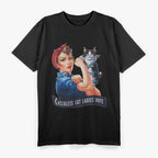 Funny Vintage Childless Cat Ladies Vote Rosie The Riveter T-Shirt