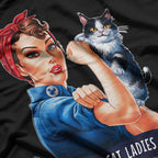 Funny Vintage Childless Cat Ladies Vote Rosie The Riveter T-Shirt