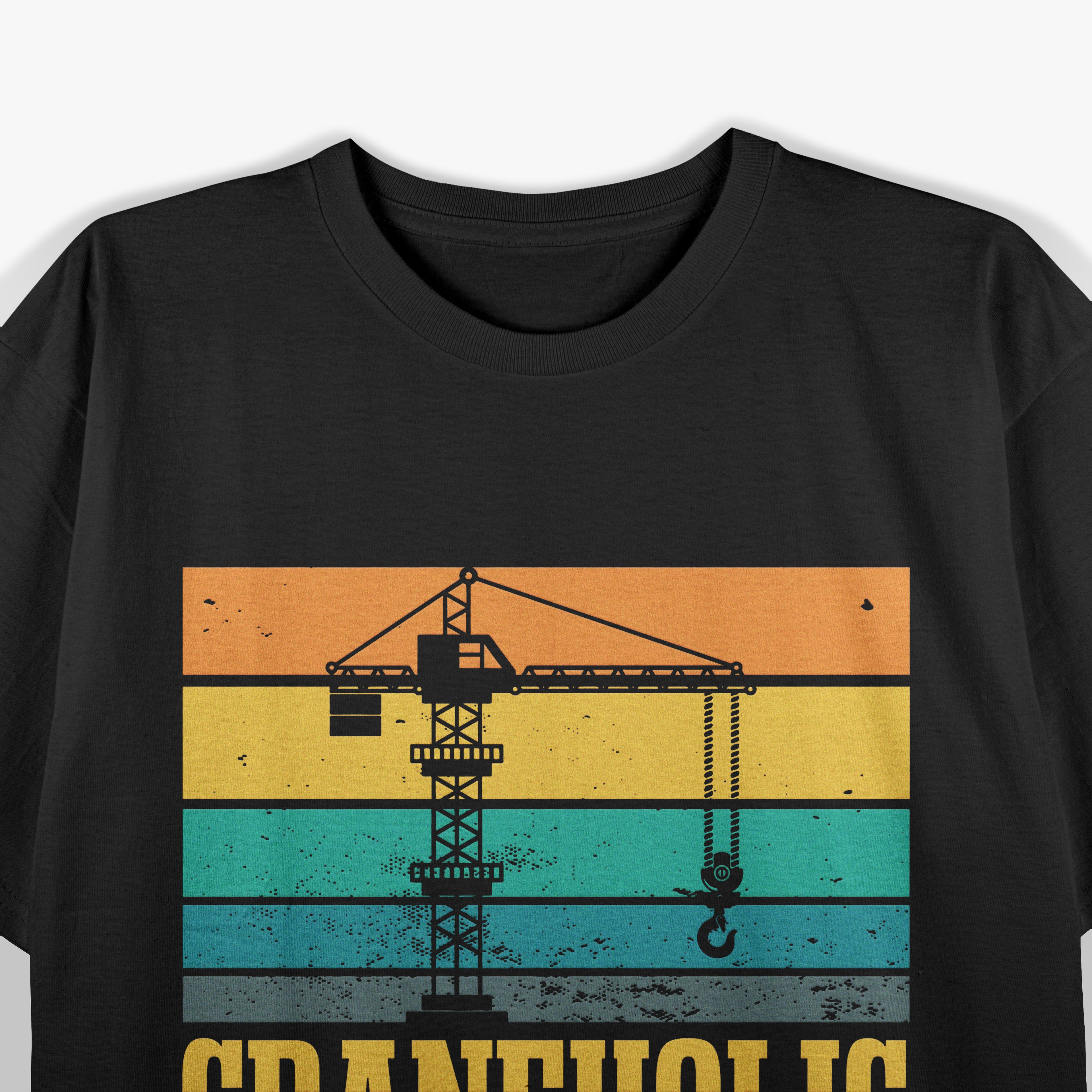 Crane Operator Retro Vintage Craneholic T-Shirt