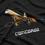 Dark Supersonic Jet Concorde Awesome Pilot T-Shirt