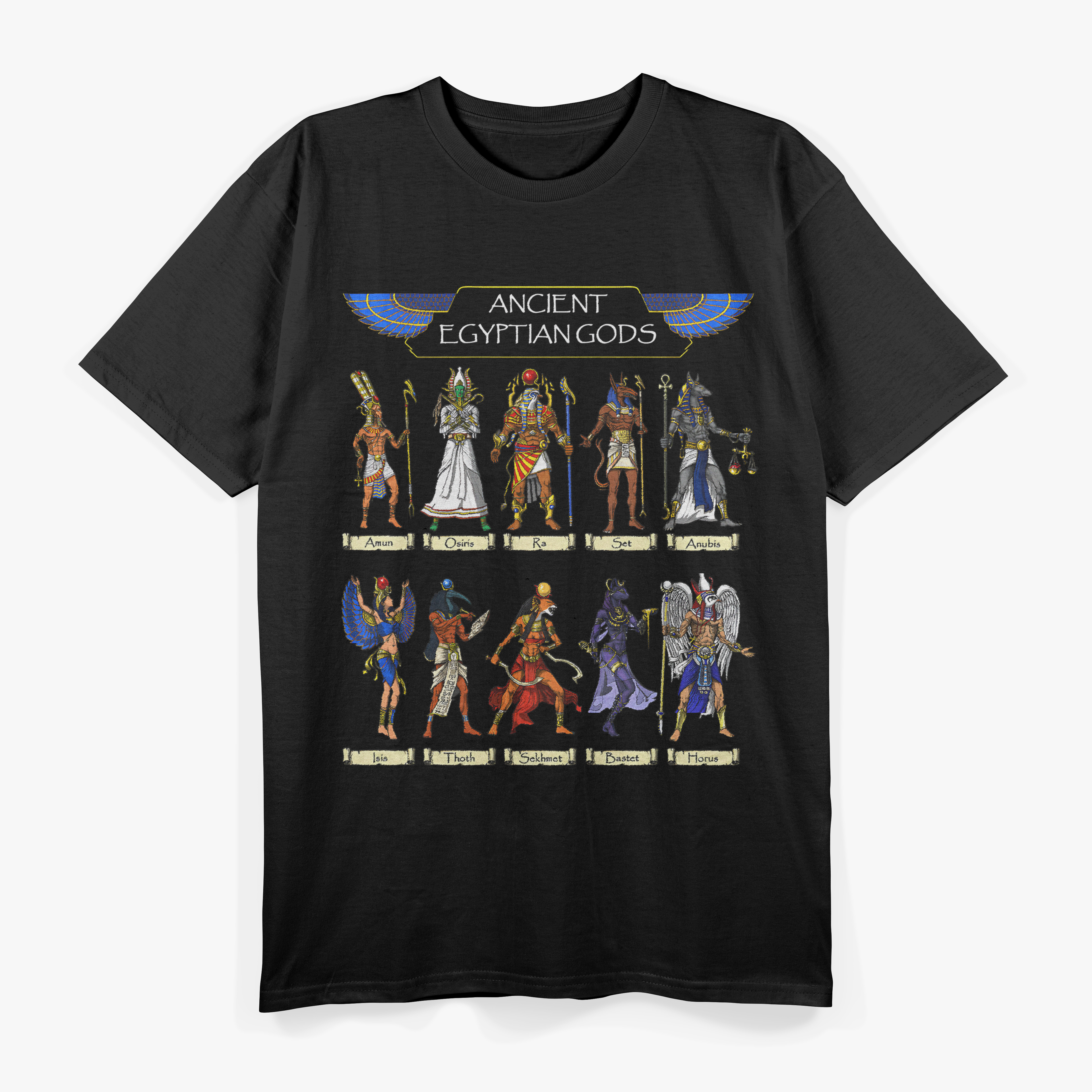 Egyptian Gods Ancient Mythology Pharaoh Anubis Thoth Horus T-Shirt