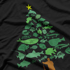 Fish Christmas Tree Merry Fishmas Funny Christmas Fisherman T-Shirt