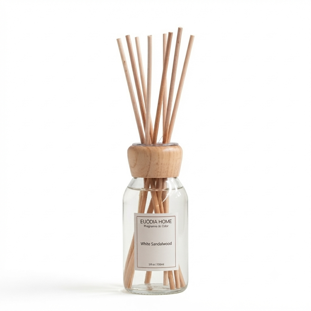 Euodia Home White Mandarin Fragrance Diffuser 100ml – Aromatherapy Reed Diffuser