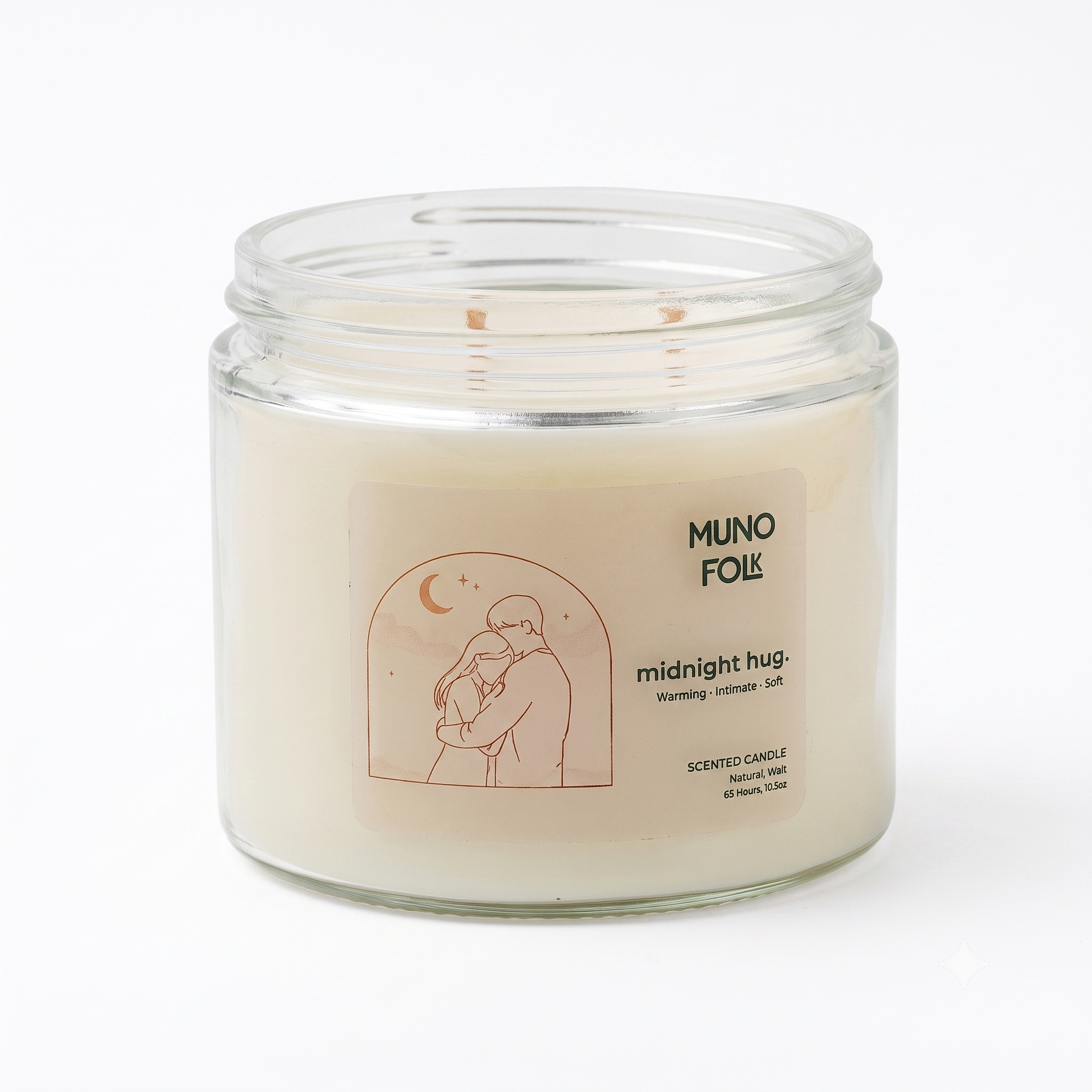 Muno Folk Midnight Hug Scented Candle 300g – Natural Soy Wax Long-Lasting Home Fragrance