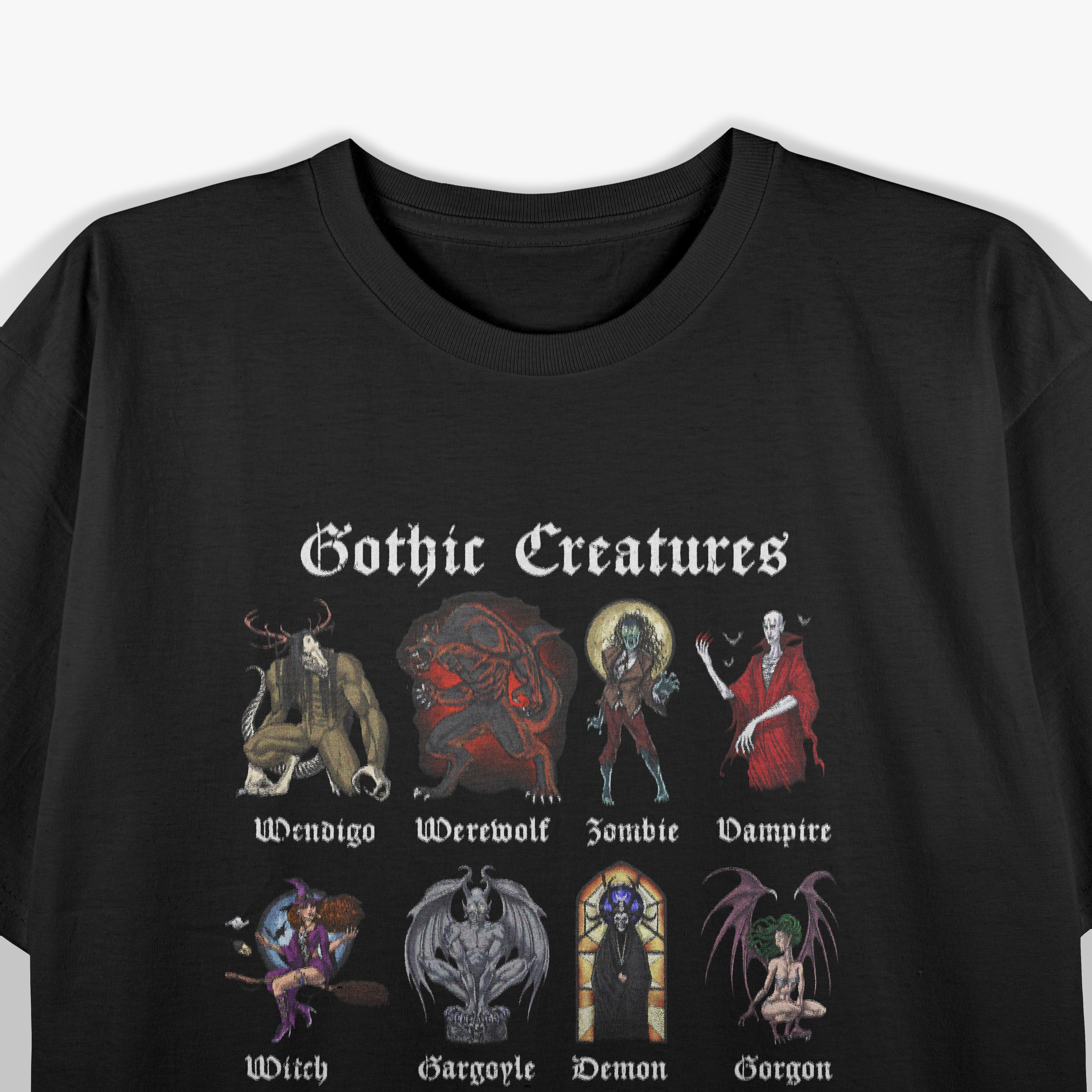 Gothic Mythical Creatures Horror Dark Supernatural T-Shirt