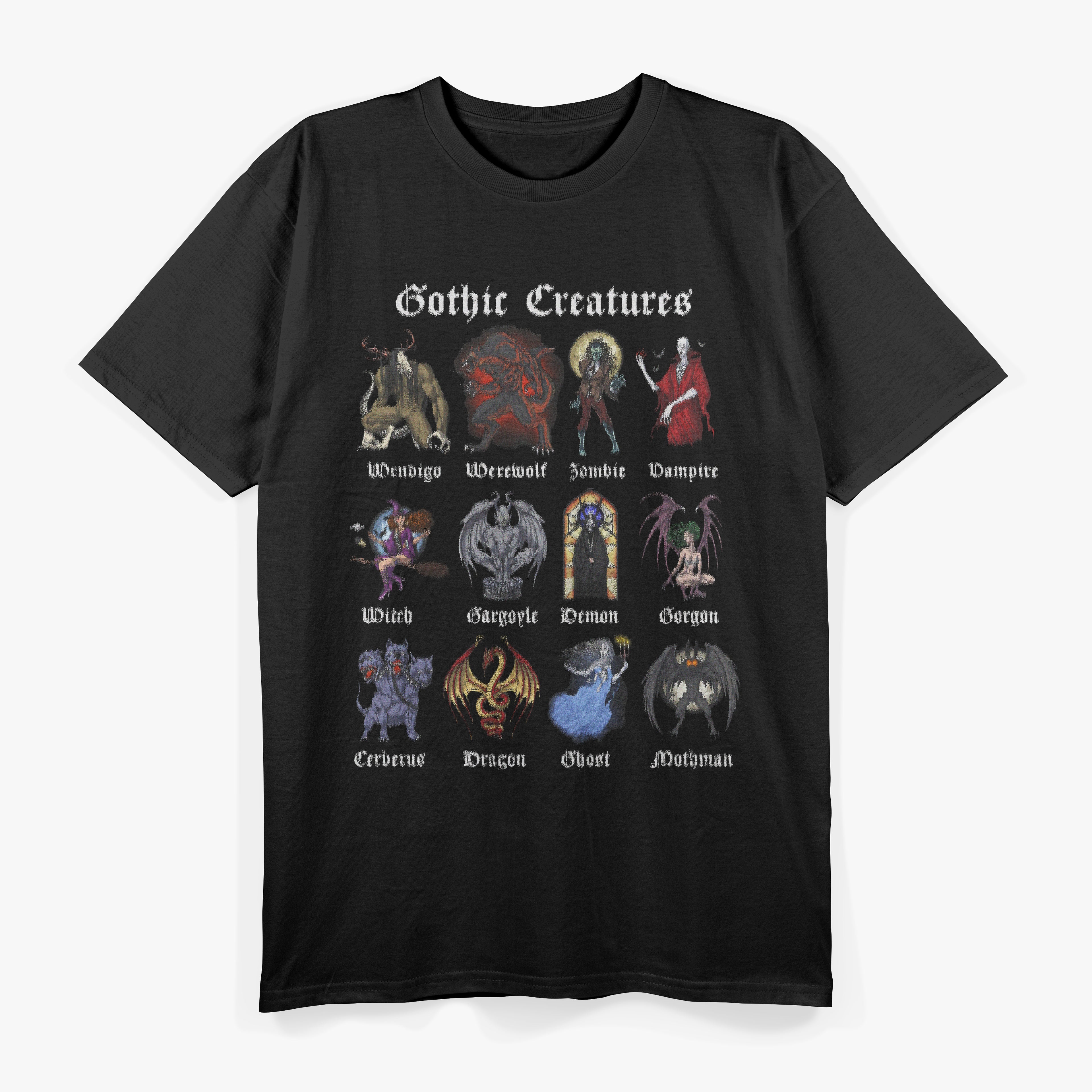 Gothic Mythical Creatures Horror Dark Supernatural T-Shirt