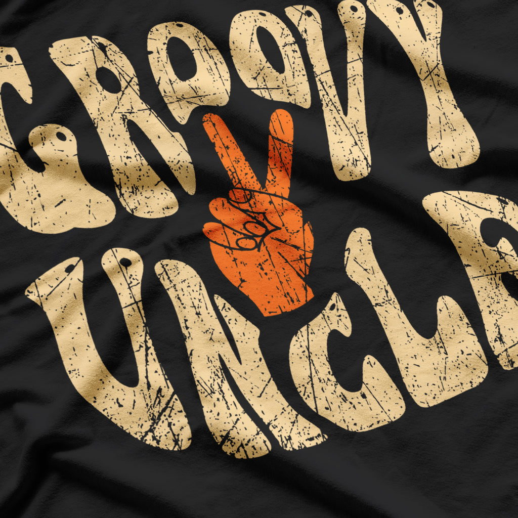 Groovy Uncle 70s Aesthetic Nostalgia 1970's Retro Uncle T-Shirt