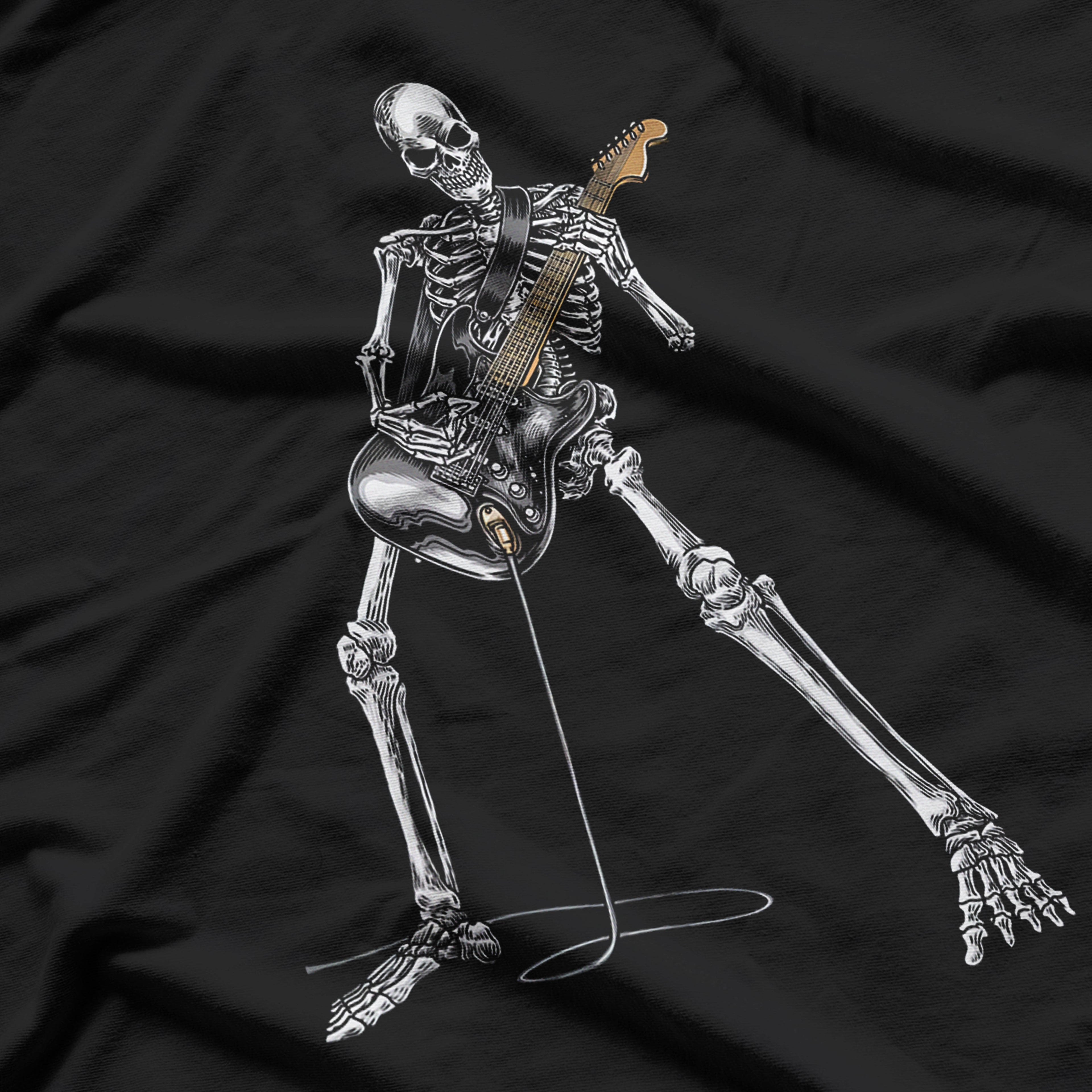 Happy Skeleton Guitar Halloween Great Gift T-Shirt