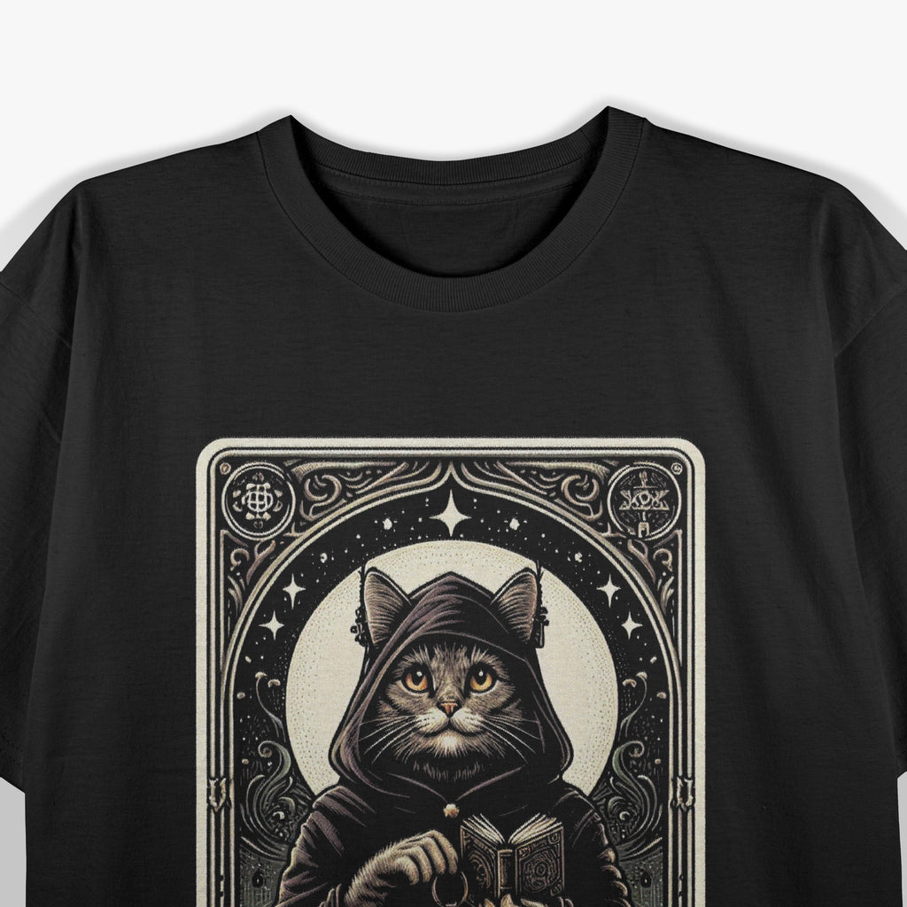 The Hermit Cat Tarot Card Enigmatic Feline T-Shirt