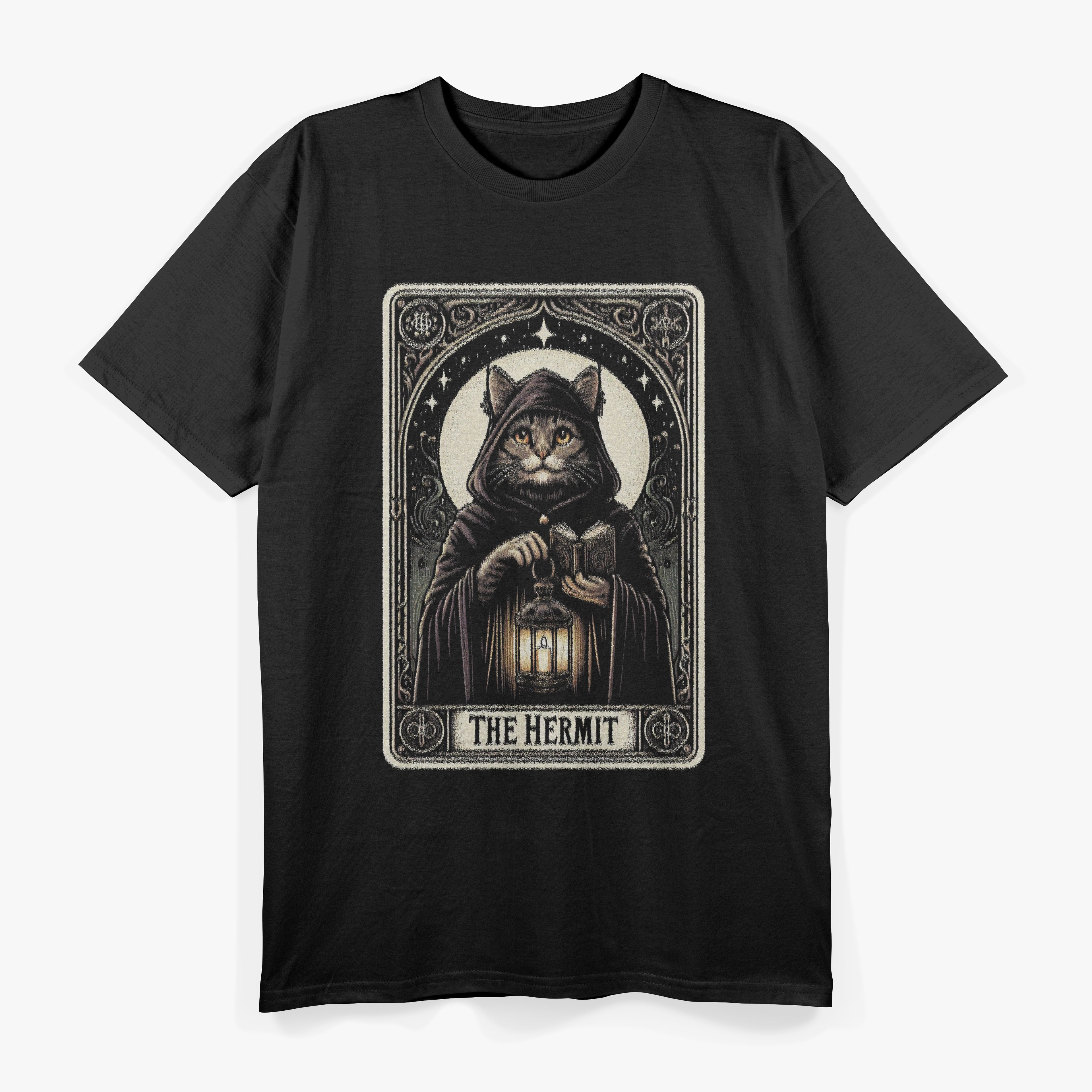 The Hermit Cat Tarot Card Enigmatic Feline T-Shirt