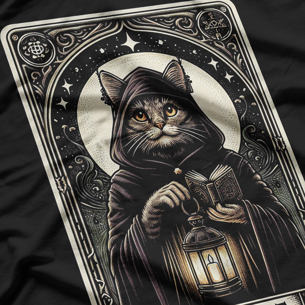 The Hermit Cat Tarot Card Enigmatic Feline T-Shirt