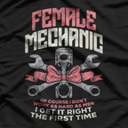 Mechanic Car Auto Girl Diesel Garage Wife Girlfriend T-Shirt