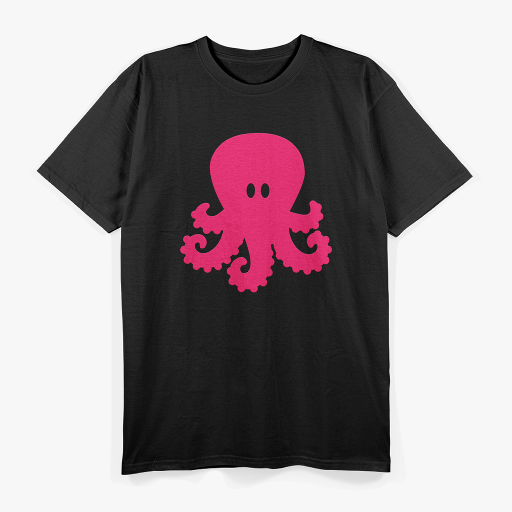 Pink Octopus Fun - Quirky and Cute Animal Lover Design T-Shirt