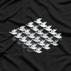 Fish Swan Lake Optical Illusion Artistic Design T-Shirt