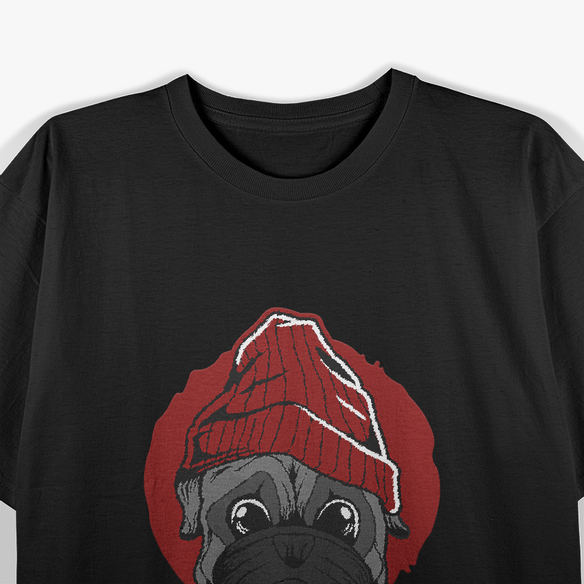 Pug Dog Face Cute Pet Lover Funny Animal T-Shirt