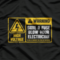 Electrician Save A Fuse Funny Lineman Wireman Retro Vintage T-Shirt