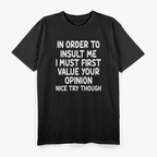 Warning: Highly Sarcastic – Funny Insult T-Shirt