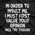 Warning: Highly Sarcastic – Funny Insult T-Shirt