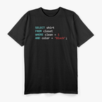 Programmer SQL Query - Geek Database Coding Clear Closet T-Shirt
