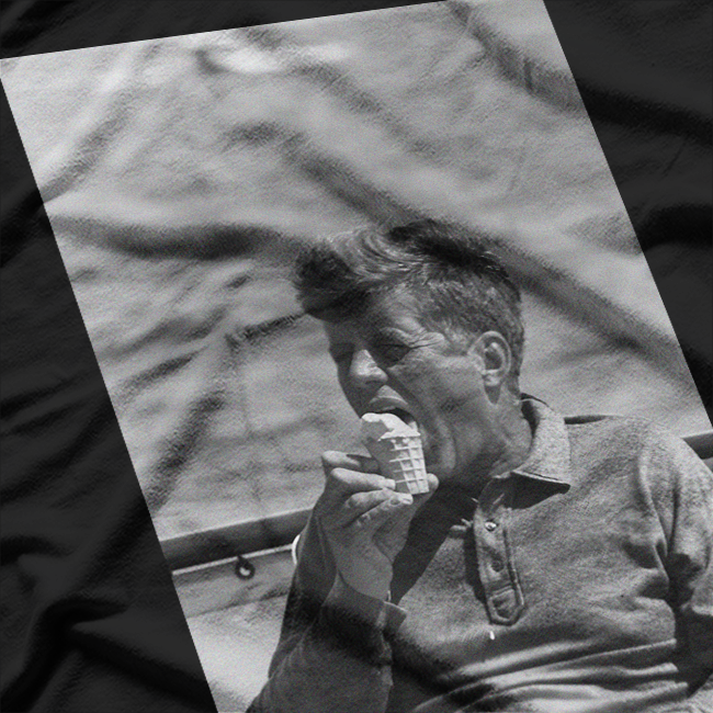 JFK Shades & Ice Cream - Cool Vintage President T-Shirt