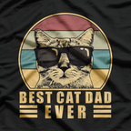 Best Cat Dad Ever Bump T-Shirt