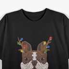 Christmas Dog with Reindeer Antlers T-Shirt