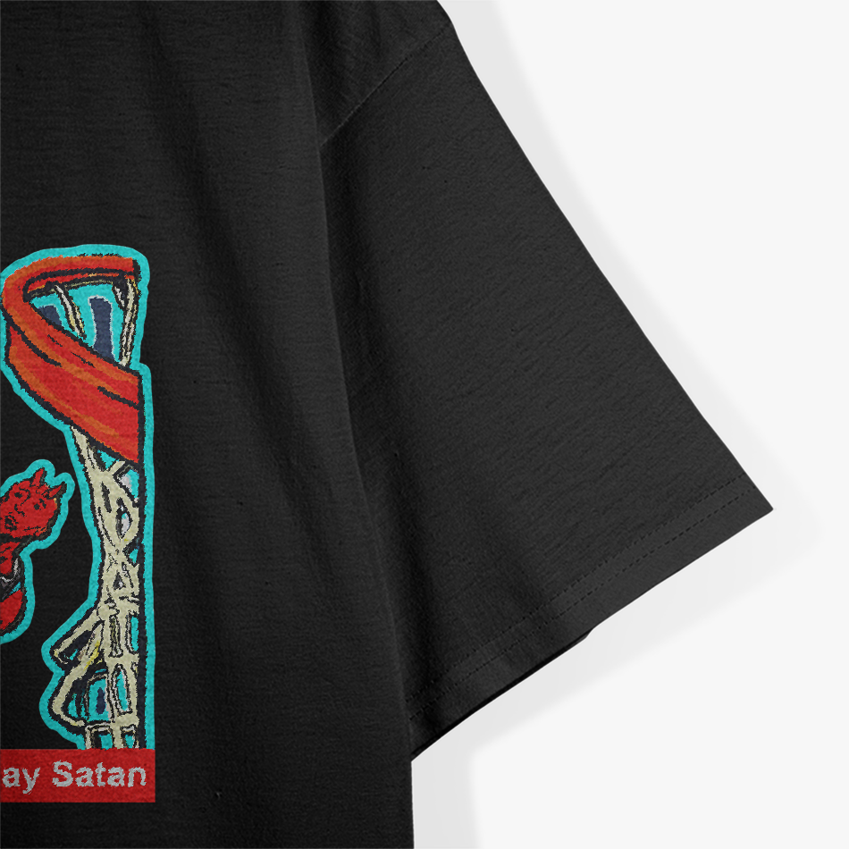Not Today Satan Jesus Slams Devil Funny Basketball Christian T-Shirt