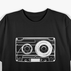 Retro Music Vintage Tape Graphic Sketch T-Shirt