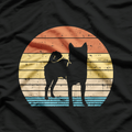 Retro Sunset Shiba Inu Silhouette Vintage Dog Lover T-Shirt