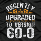 Version 60.0 Leveling Up At 60 Funny Birthday Gear T-Shirt