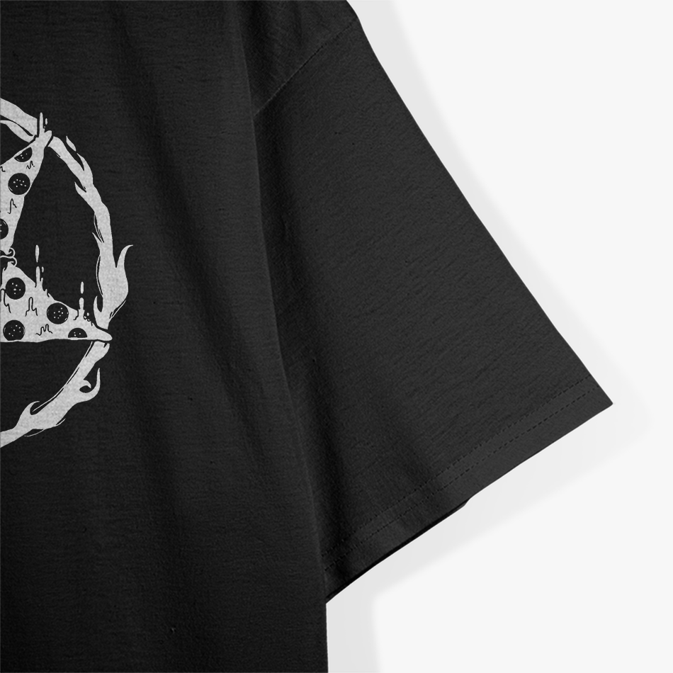 Blackcraft Pizzagram - Pizza Sigil Baphomet Pentagram T-Shirt