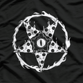 Blackcraft Pizzagram - Pizza Sigil Baphomet Pentagram T-Shirt