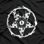 Blackcraft Pizzagram - Pizza Sigil Baphomet Pentagram T-Shirt