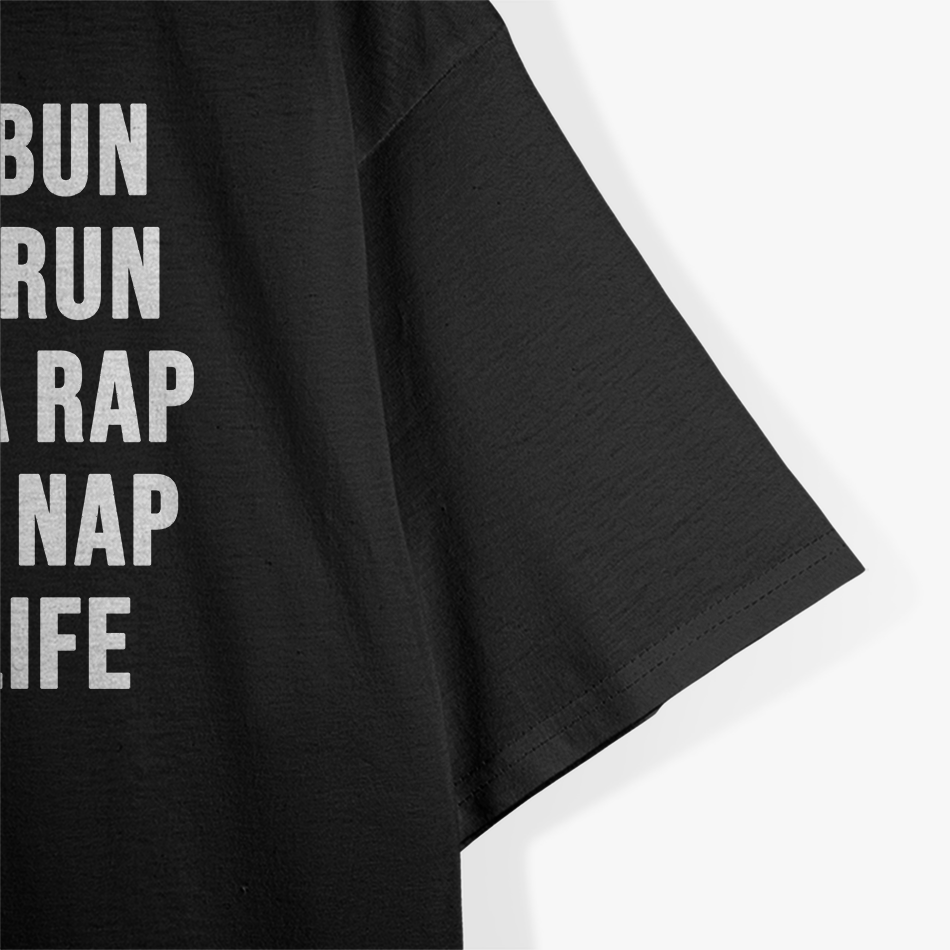 Mom Life Messy Bun Coffee Run Gangsta Rap Nap T-Shirt