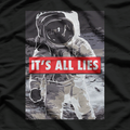 Fake Moon Landing Conspiracy Theorist Space NASA Hoax Meme T-Shirt