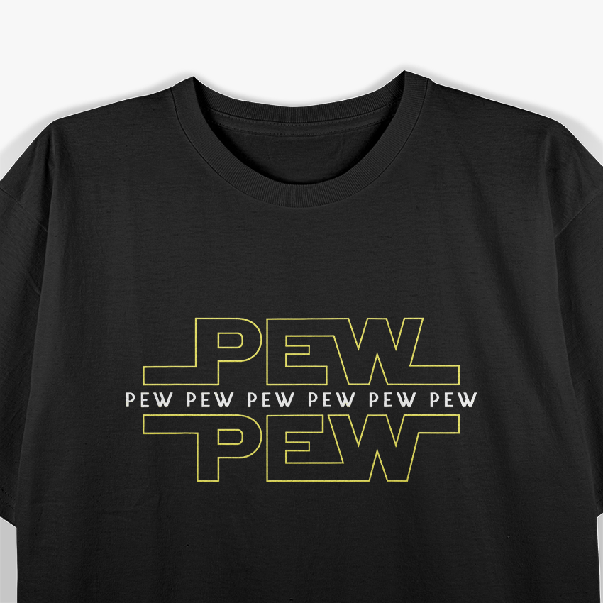 Funny Pew Pew Pew Sound Effect Gun Meme Humor Lover T-Shirt
