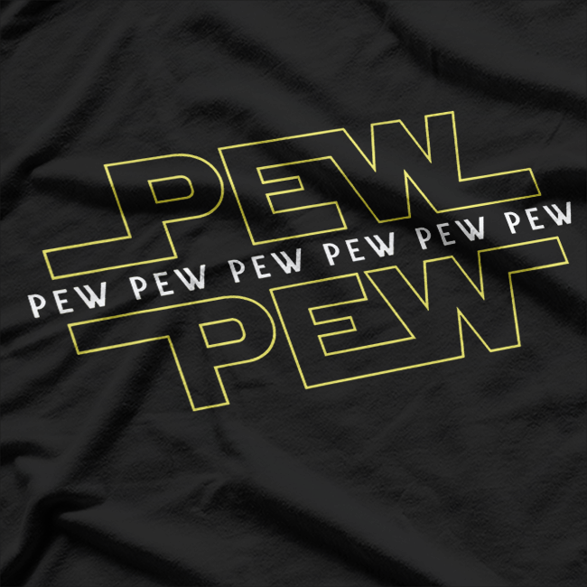 Funny Pew Pew Pew Sound Effect Gun Meme Humor Lover T-Shirt
