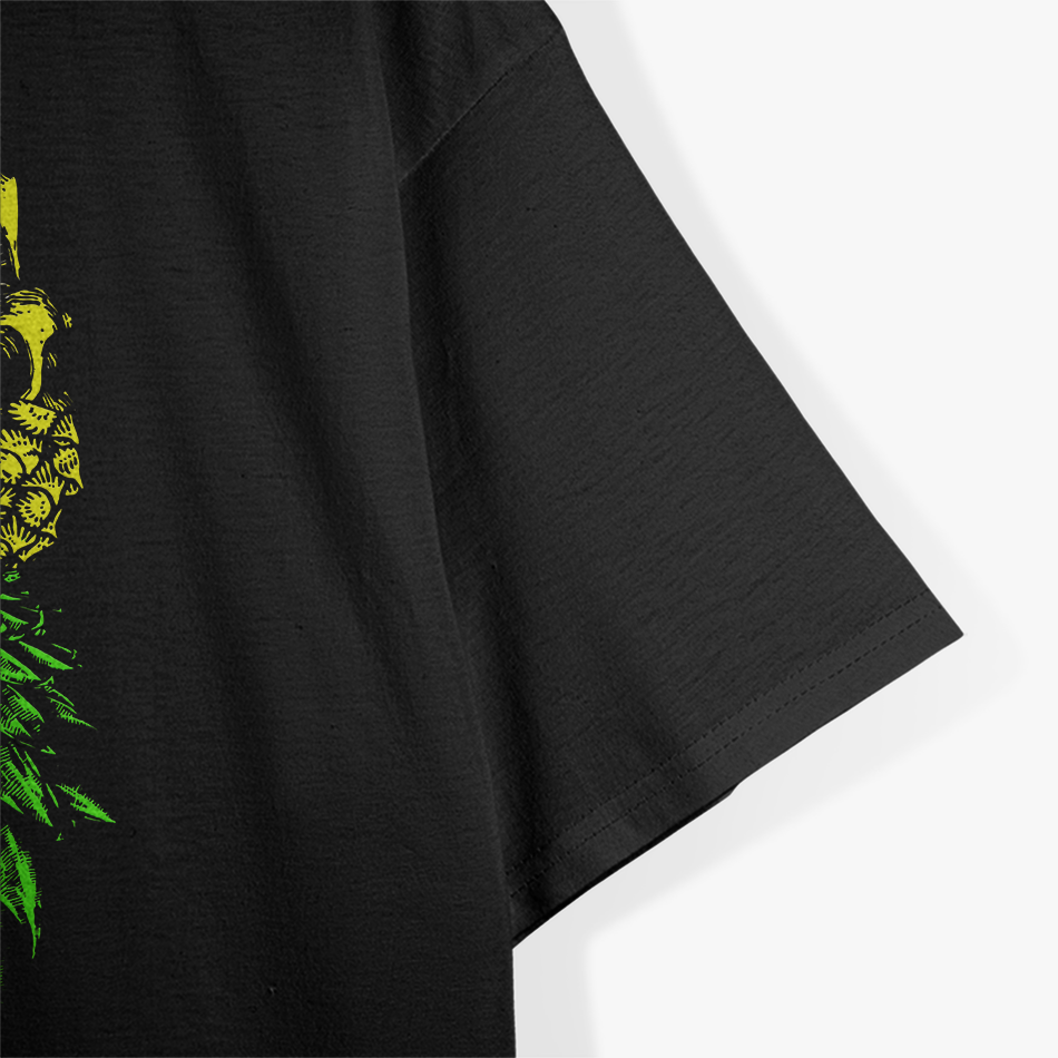 Retro Upside Down Pineapple Skull T-Shirt