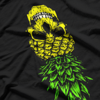 Retro Upside Down Pineapple Skull T-Shirt