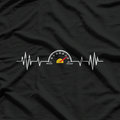Car Speedometer Auto Mechanic Guys Heartbeat T-Shirt