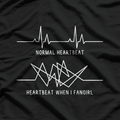 Heartbeat Fangirling Funny Fan Obsessed Music Lover T-Shirt