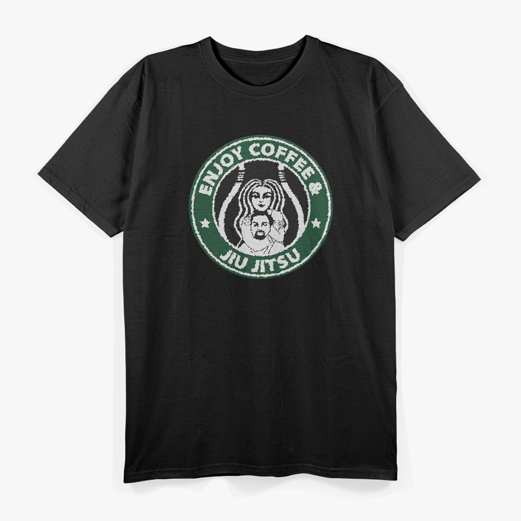 Brazilian Jiu-Jitsu Enjoy American Coffee – BJJ Fighter T-Shirt