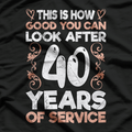 40 Years of Service: Honor & Dedication T-Shirt